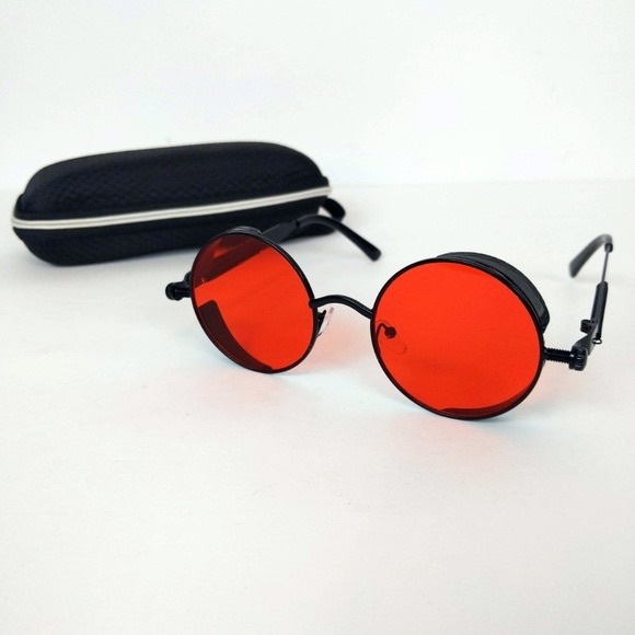 Red Tinted Steampunk Sunglasses - Picture 7 of 7